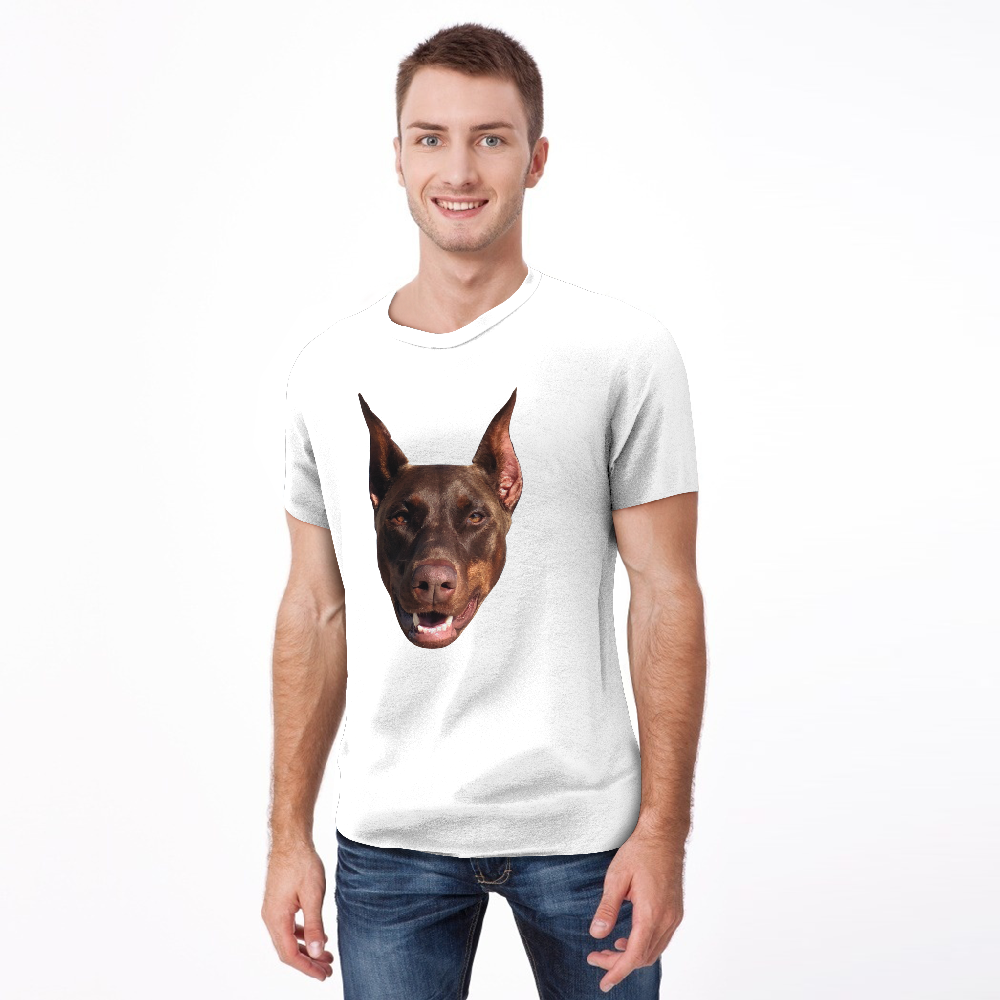 Custom My Face T-shirt Funny Dog Pet Tee