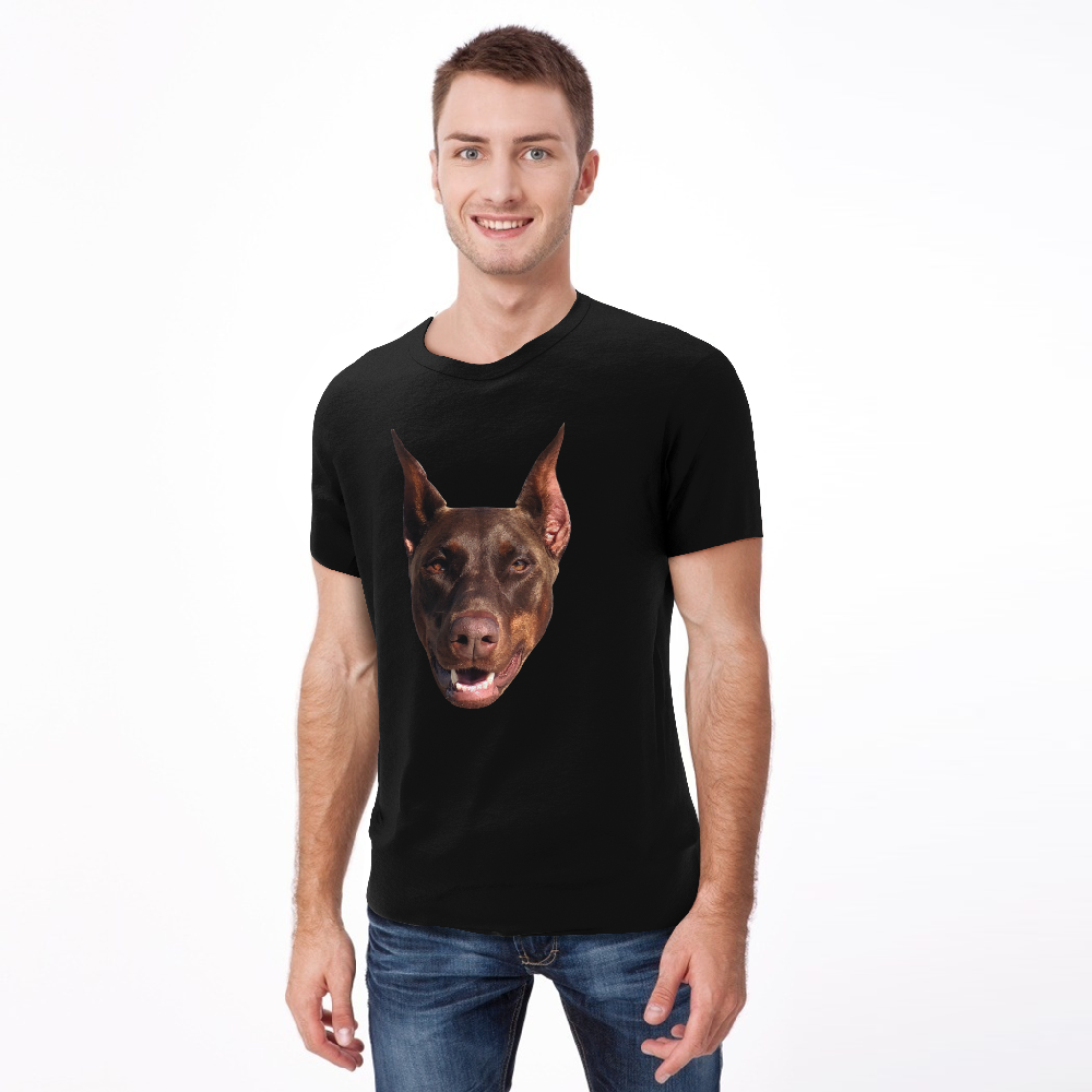 Custom My Face T-shirt Funny Dog Pet Tee