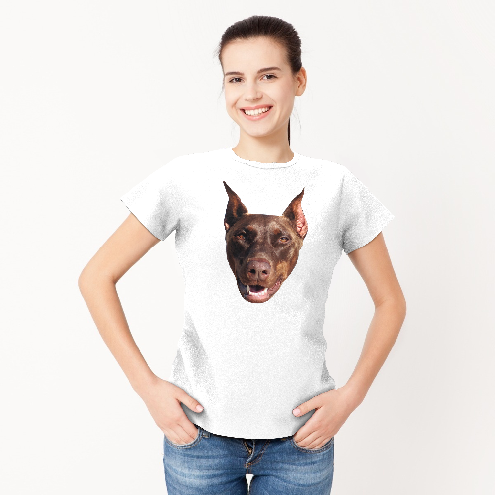 Custom My Face T-shirt Funny Dog Pet Tee