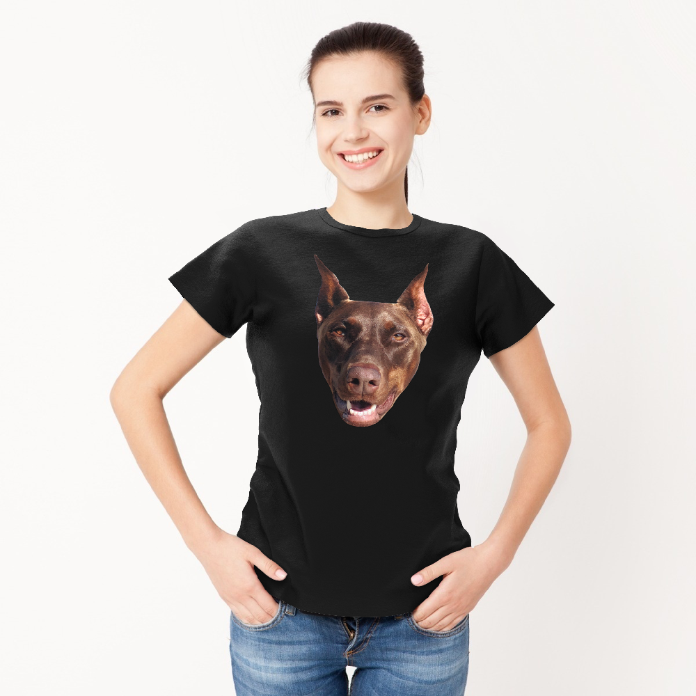 Custom My Face T-shirt Funny Dog Pet Tee