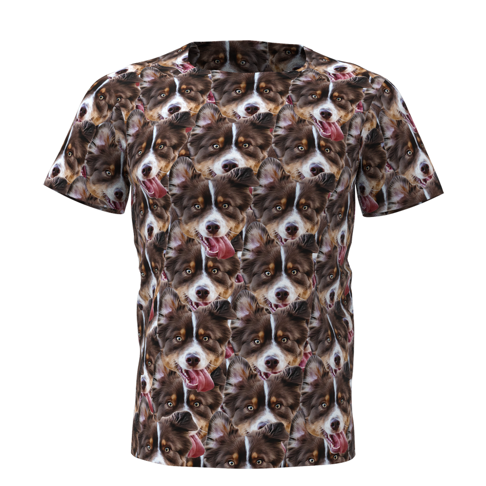 Custom Face All Over Print T-shirt Mash Dog Face