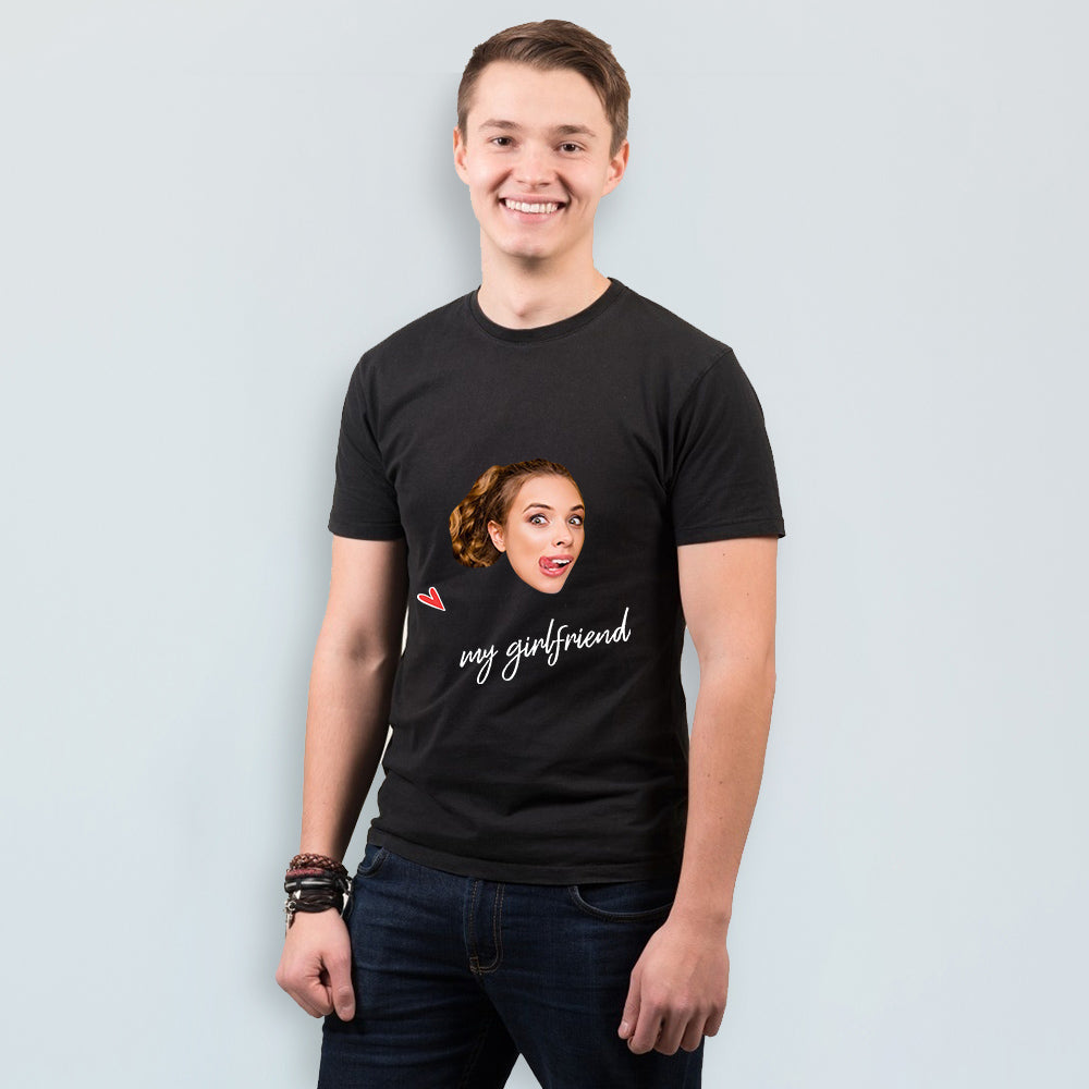 Custom Photo Name Man T-shirt For Wedding Bridegroom