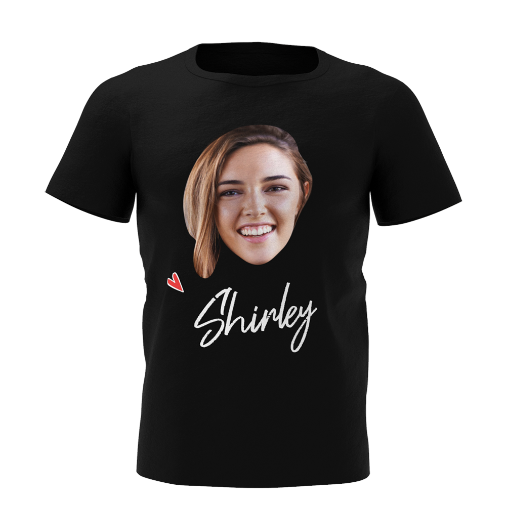 Custom Photo Name Man T-shirt