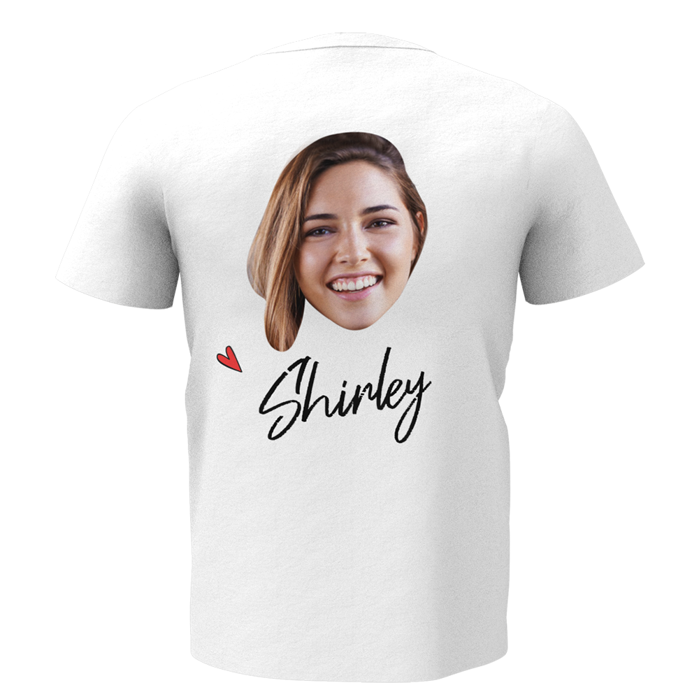 Custom Photo Name Man T-shirt