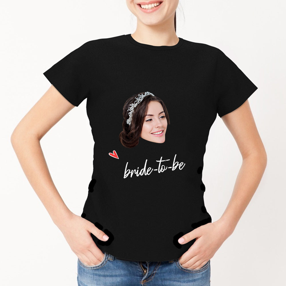 Custom Photo Name Woman T-shirt