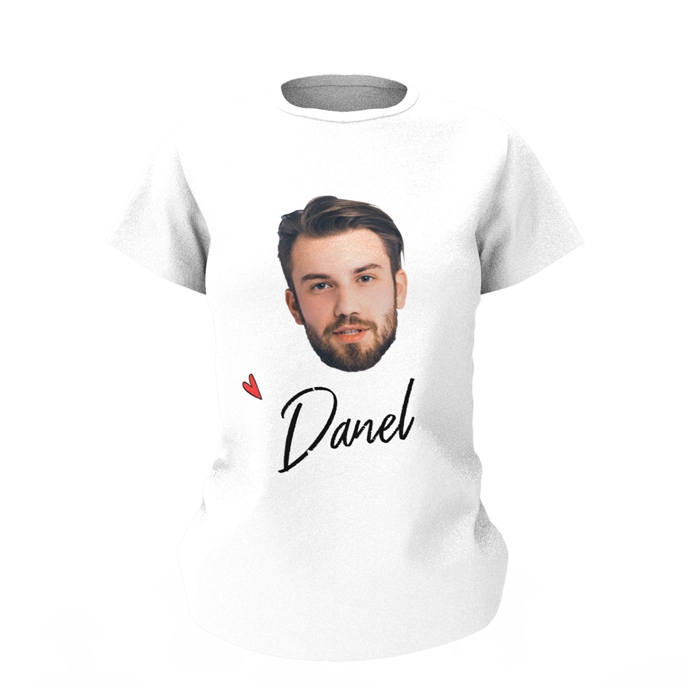 Custom Photo Name Woman T-shirt