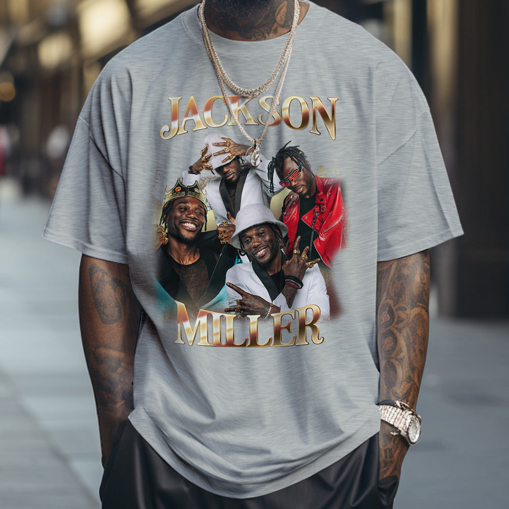 Custom Photo Bootleg Rap Tee Personalized Name T-shirt