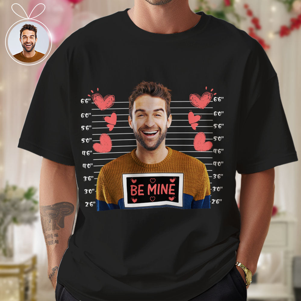 Custom Photo T-shirts Personalized Bust Photo T-shirt Valentine's Day Gifts for Couples