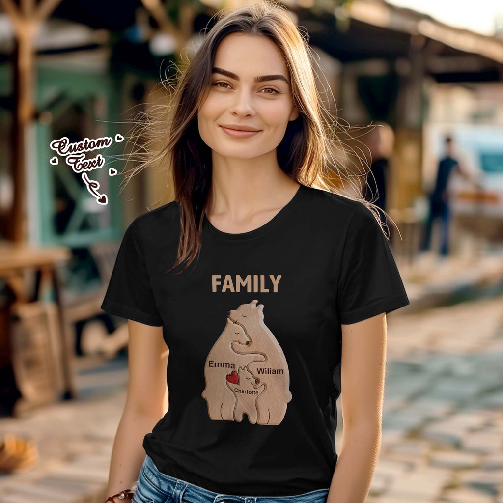 Custom Bear Family Name T-shirt Personalized T-shirt Gifts for Family