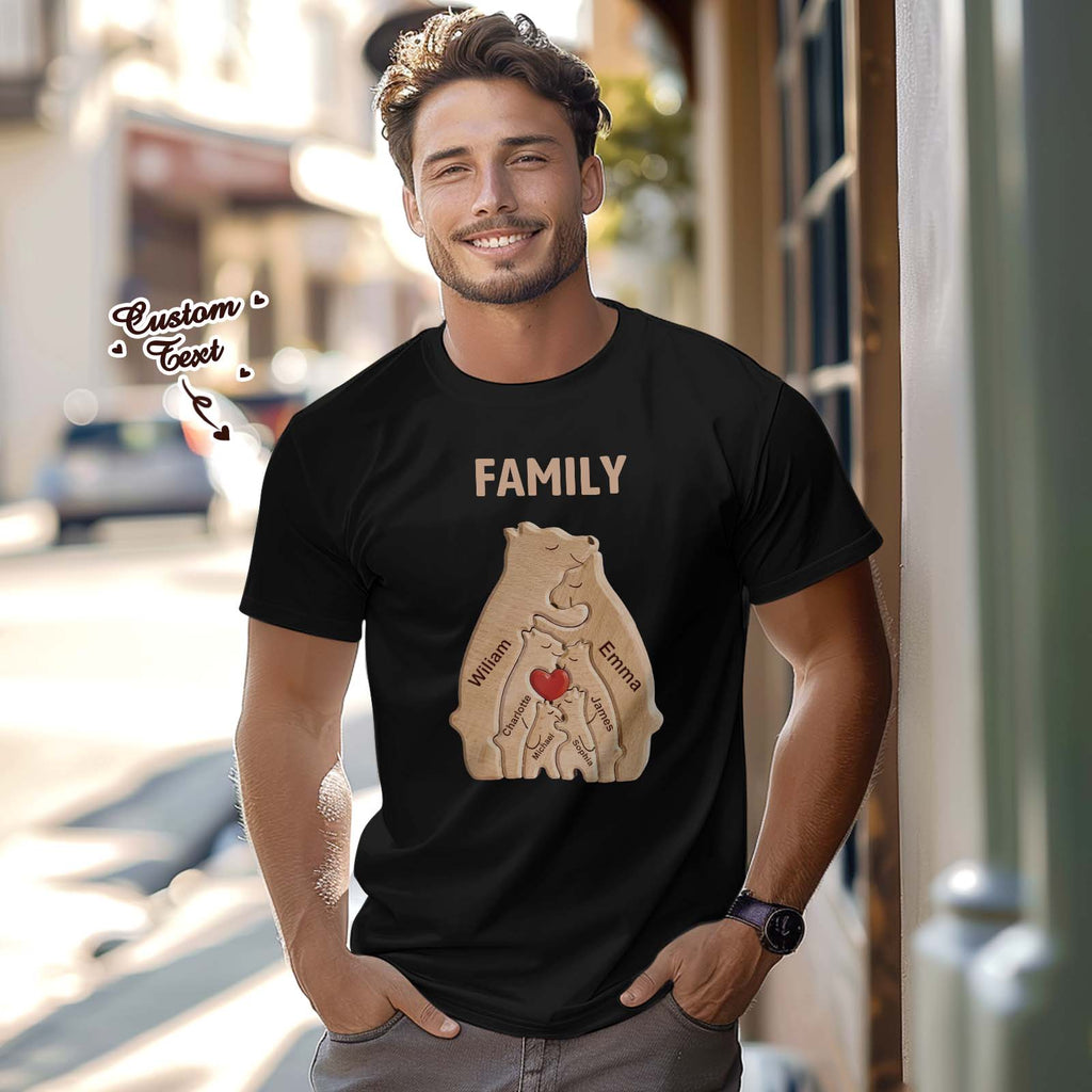 Custom Bear Family Name T-shirt Personalized T-shirt Gifts for Family