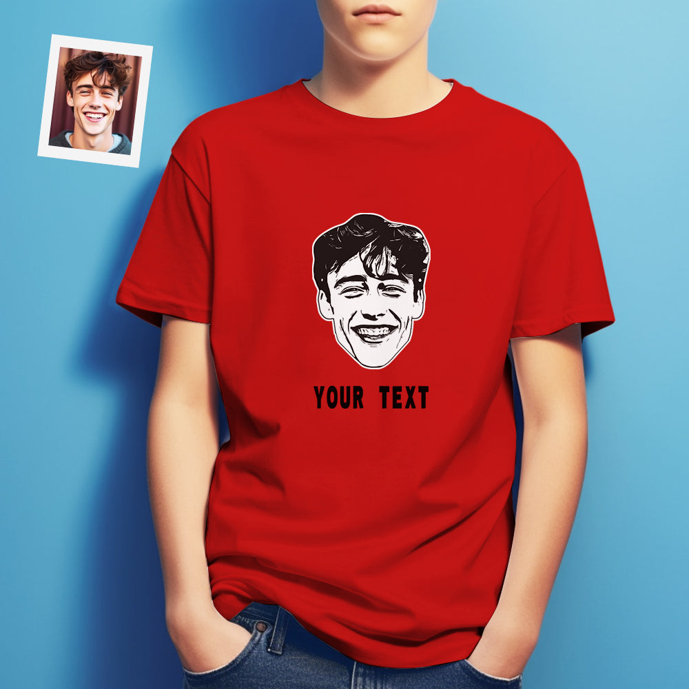 Custom Face Printed T-Shirt Personalized Text On Unisex Shirt Gifts