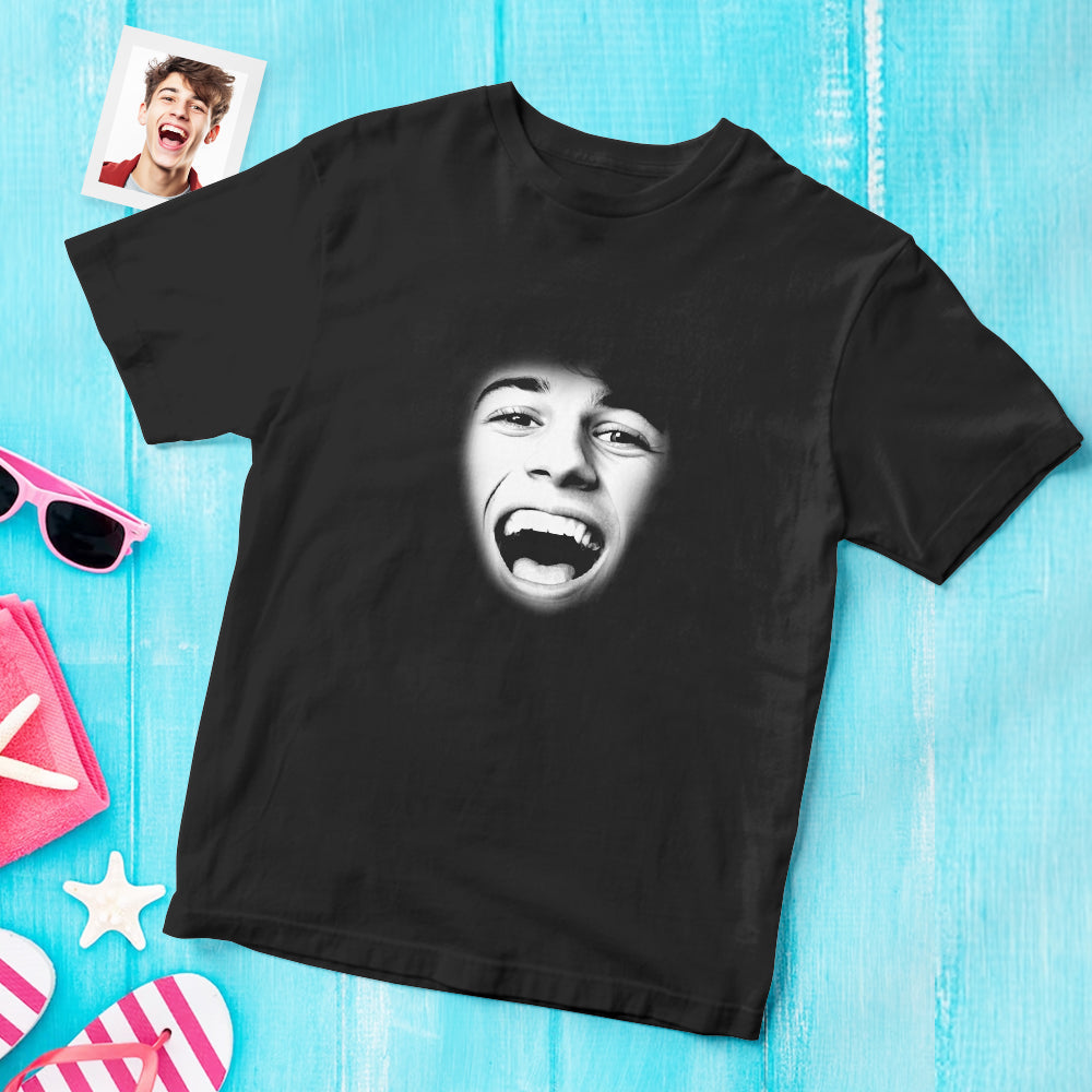 Custom Face Printed T-Shirt Personalized Face On Unisex Shirt Gifts For Him