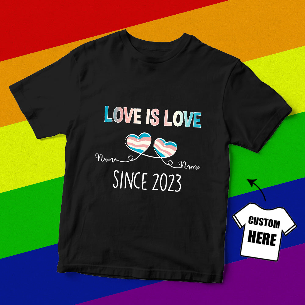 Personalized LGBTQ T-Shirt Custom Pride Shirt LGBT Gift for Pride Month