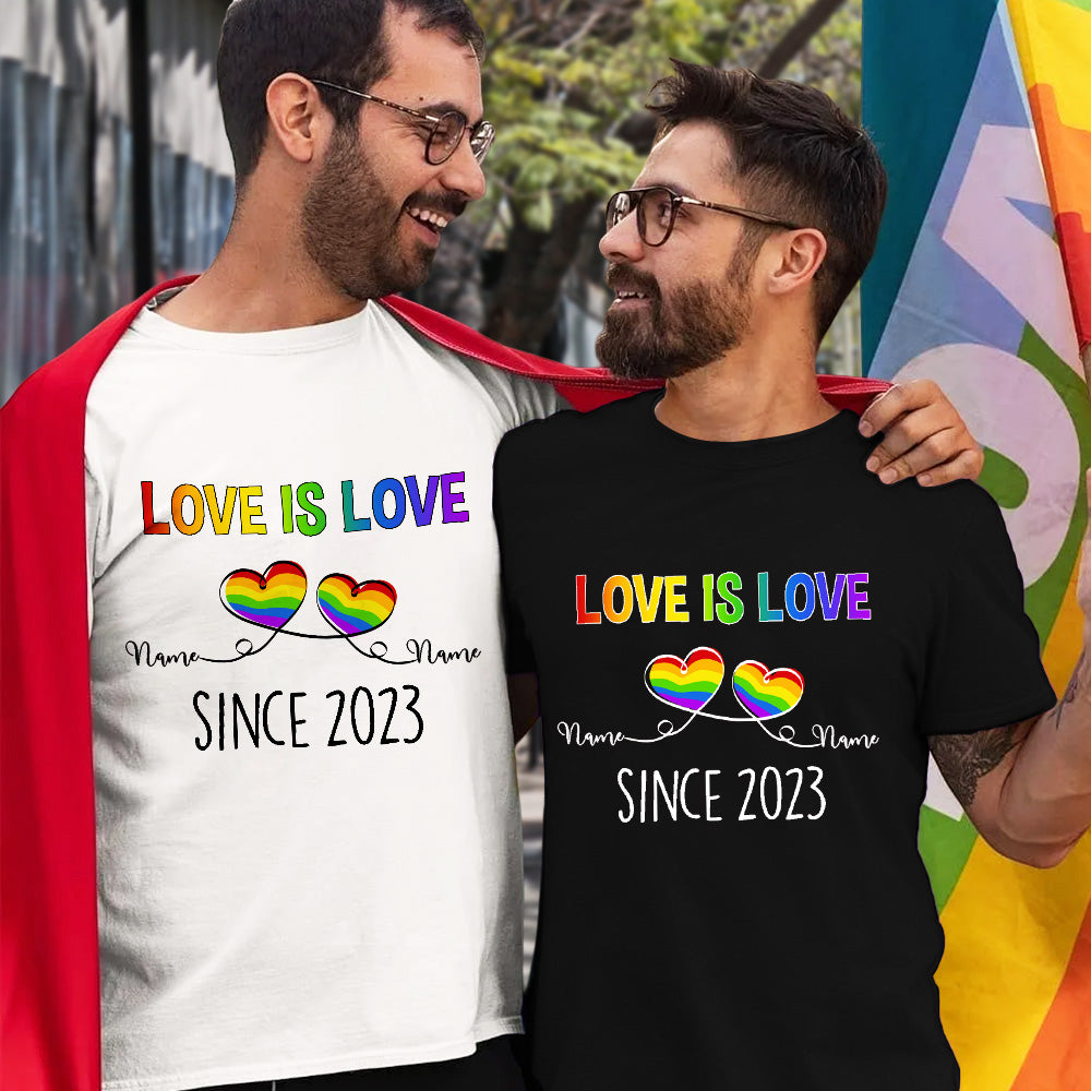 Personalized LGBTQ T-Shirt Custom Pride Shirt LGBT Gift for Pride Month