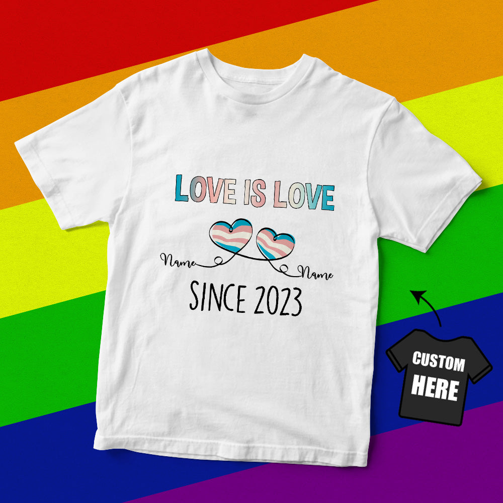 Personalized LGBTQ T-Shirt Custom Pride Shirt LGBT Gift for Pride Month