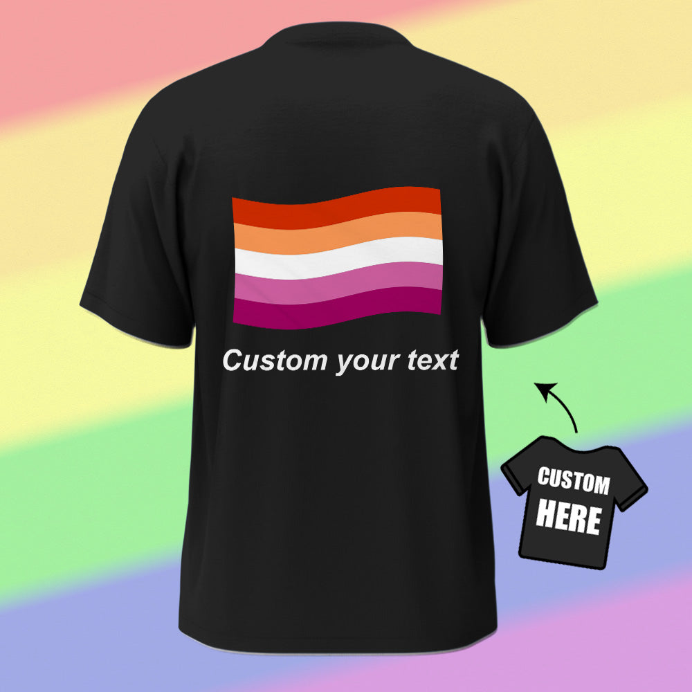Personalized Gay Pride T-Shirt LGBTQ Rainbow Flag Shirt Gift for Pride Month