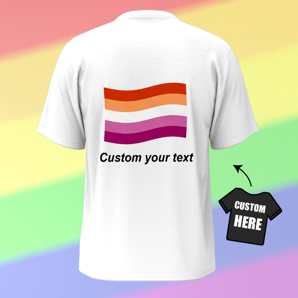 Personalized Gay Pride T-Shirt LGBTQ Rainbow Flag Shirt Gift for Pride Month