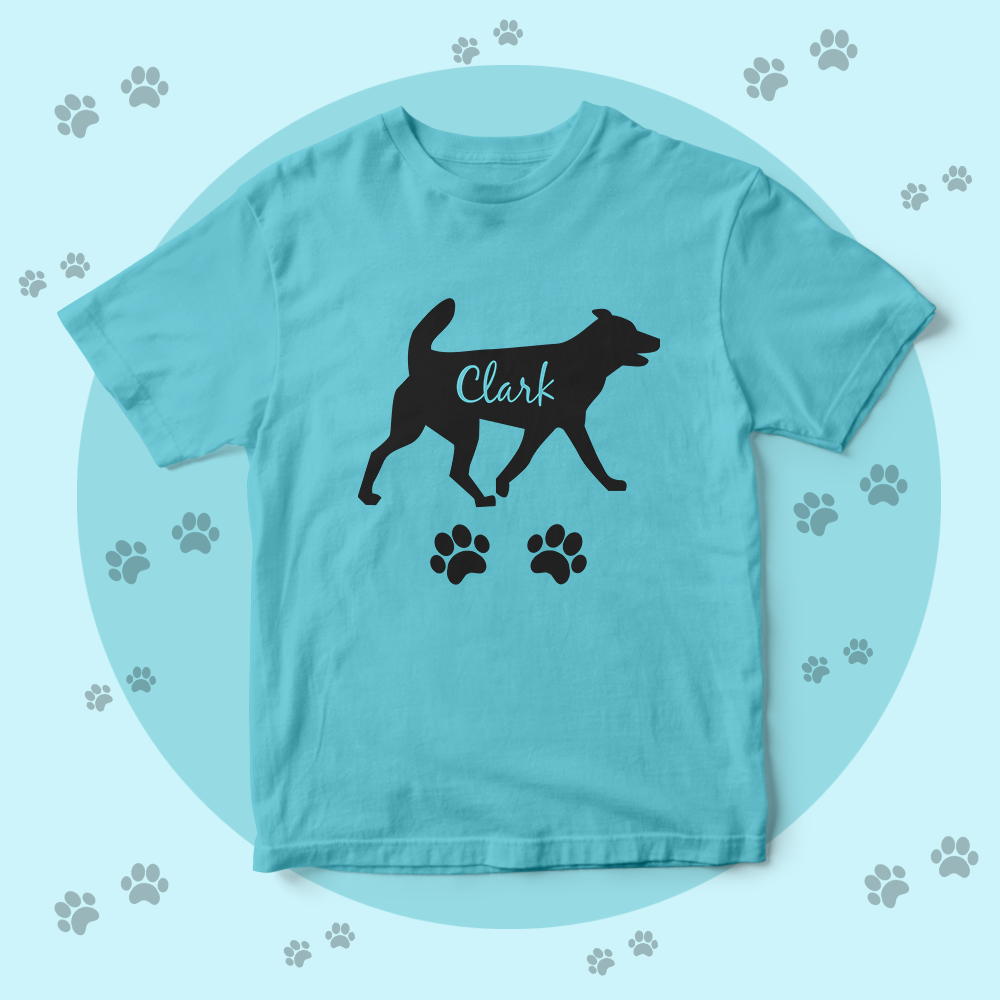 Custom Name Colorful Shirt Women's Cotton T-shirt Love You Dog