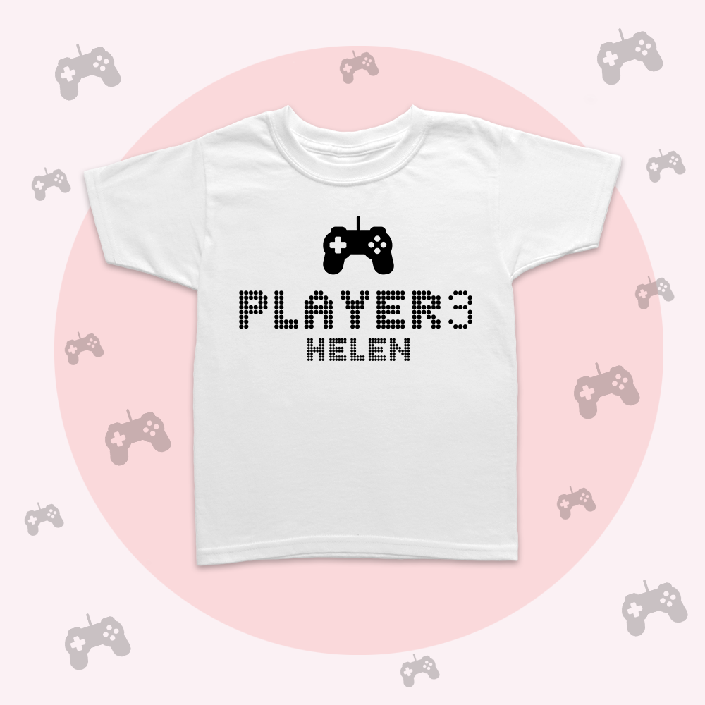 Custom Name Matching Family Gaming Shirts Personalised Kids Shirts Polyester T-shirt