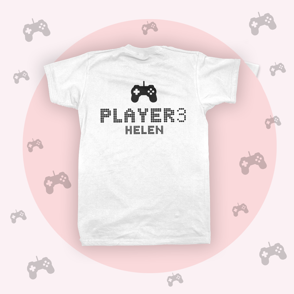 Custom Name Matching Family Gaming Shirts Personalised Kids Shirts Polyester T-shirt