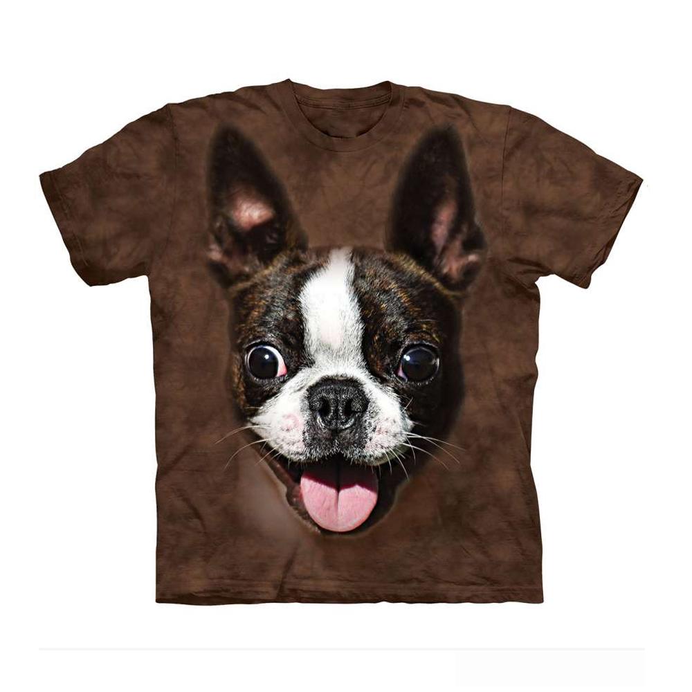 Unisex 3D Graphic Dog T-Shirt - Boston Terrier